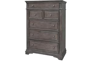 Steve Silver Furniture Highland Park Chest, 56" H Bedroom Chest, 6-Storage Drawers, Multi-Step Waxed Finish, Spacious Drawers, 16" D x 30" W x 40" H, Brown