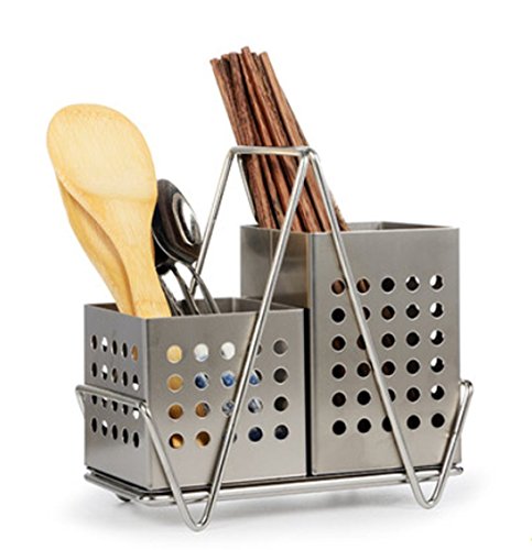 Stainless steel chopsticks tube tableware storage rack drain rack shovel spoon bucket knife fork storage Box