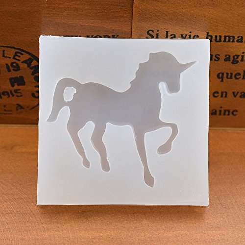 image for Aouke Unicorn-Shaped Silicone Jewelry Molds, Pendant Mold with Hanging