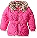 Pink Platinum Girls' Quilted Puffer Jacket with Cheetah Lining