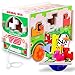 Gamenote Jumbo Wooden Shape Sorter Animals Bus with Puzzle Jigsaw and Seesaw Game - Educational Pull Push Truck Toys for Toddlers and Baby (Need to Assemble)(Colorful)