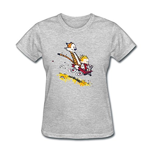 Women's Thomas Calvin And Hobbes Tiger Single-plank Bridge 2 Short Sleeve T-Shirt