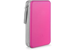 LIOVODE DVD Case, 96 Capacity CD Case Portable CD Holder Storage Hard Plastic DVD Wallet Holder Organizer for Car