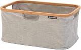 Brabantia 118180 Laundry Basket with Bamboo Top Grey 40 L