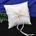 Topwedding Beach Theme Ivory Wedding Ring Bearer Pillow with Starfish