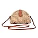 Crossbody Straw Bag, JOSEKO Womens Straw Handbag Shoulder Bag for Beach Travel and Everyday Use Light Brown 8.07