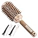 FIXBODY Round Barrel Anti-Static Hair Brush with Boar Bristles, Nano Thermal Ceramic Coating & Ionic Tech for Hair Blow Drying, Styling, Curling, Straightening, Add Volume & Shine (3.3 inch)