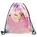 Print Sackpack Drawstring Backpack Casual Daypacks School Bags (Guinea Pigs)