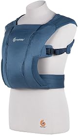 Ergobaby Embrace Soft Air Mesh Baby Carrier Blue Newborn Front Carrier view 4
