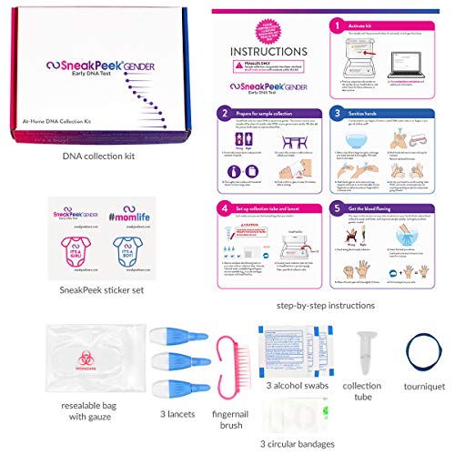 SneakPeek® DNA Test Gender Prediction Know Baby’s Gender at 6 Weeks