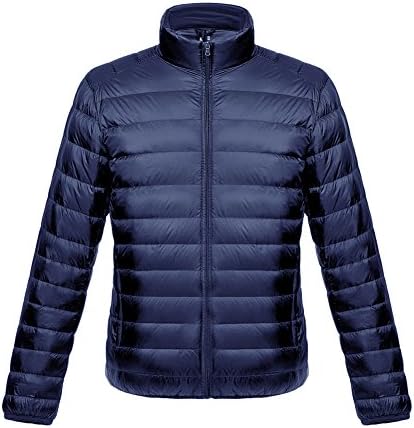 Derix Men's Ultra-Light Hooded Down Jacket Packable Coat,yf,2208,db,l