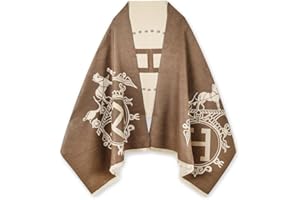 EXTREE Scarfs for Women Pashmina Silky Shawl Wrap for Evening Dressing Blanket Open Front Poncho Cape