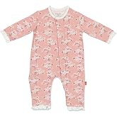 Magnetic Me Classic Magnetic Coveralls | Silky Soft Modal Fabric | Baby Onsie, Cherry Blossom, Newborn
