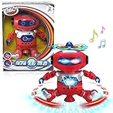 Usstore 1PC Kid Baby Red Electronic Walking Dancing Smart Space Robot Astronaut Kids Music Light Gift Toy Gift