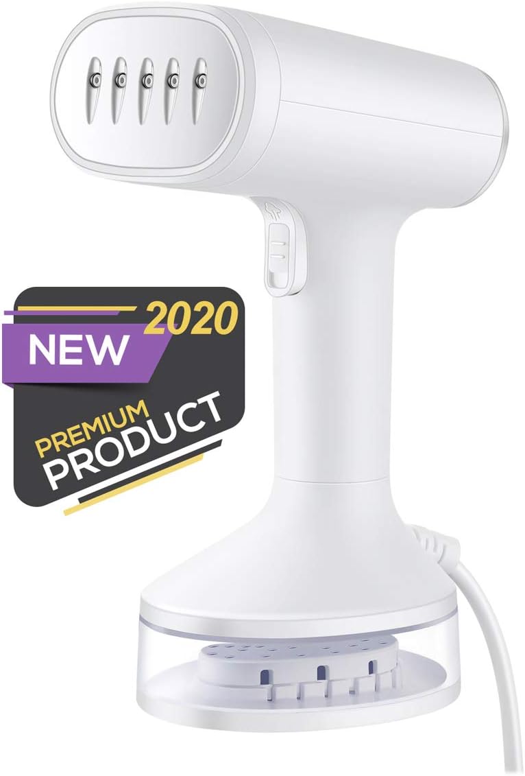 ANIMORE Handheld Steamer for Clothes, 1200W Portable Travel Garment Steamer with Steam Pump System, Powerful Fabric Wrinkle Remover with Detachable Water Tank, 25s Fast Heat-Up, Auto Off Protection