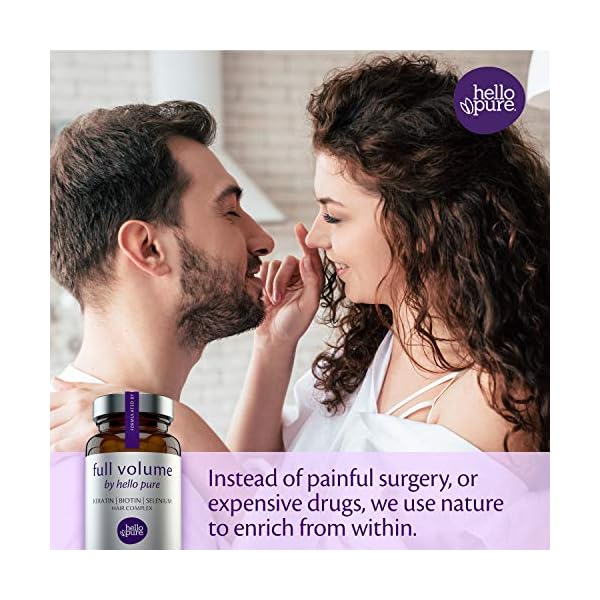 Hair Growth Vitamins For Women & Men – Biotin (Vitamin B7) Supplement Capsules + Keratin Selenium & More – Strengthen…