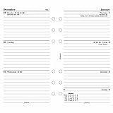 Filofax Week to View Lined Refill for 2015 Personal Size Yearly Calendar, White (C68418-15)