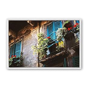 Framed Canvas Wall Art Rural Landscape Photography Canvas Prints Home Artwork Decoration for Living Room,Bedroom - 24x36 inches