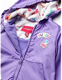 London Fog - Chaqueta de forro polar con estampado floral para niña