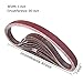 Aiyard 1 x 30-Inch Aluminum Oxide Sanding Belts, 40/80/120/240/400 Assorted Grits Abrasive Belts for Belt Sander, 15-Pack