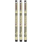 Pigma Sakura Micron - Pigment Fineliners 0.3Mm Black [Pack Of 3]