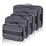 INTEY Packing Cubes Cube Organizer Reflective Compression Packing Cubes 5 Travelcube Bonus Laundry Bag