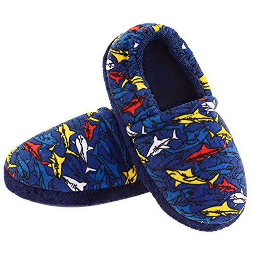 Lulex Boys Slippers Warm Comfy for Little Big Kids House Bedroom Shoes with Soft Memory Foam Indoor Outdoor