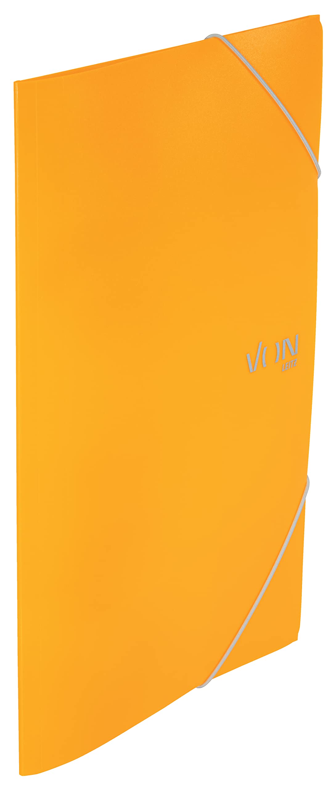 VON Leitz A4 Folder with Elastic Band, Polypropylene Plastic, for 150 Sheets, 3 Flaps, Modern Print, Lightweight, Pack of 5