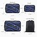 Mooxury 3 Set Packing Cubes Travel Luggage Organizers Mesh Bags with Laundry Bag - Black