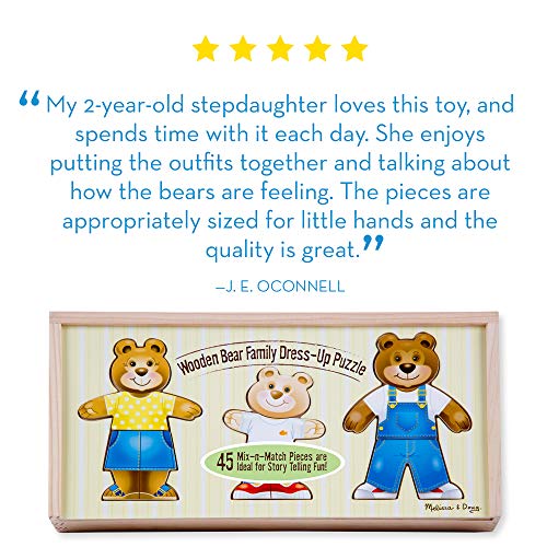 image for Melissa & Doug Bear Family Dress-Up Puzzle (Preschool, Mix-and-Match O