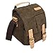 S-ZONE Waterproof Camera Bags for DSLR Canon Canvas Vintage Shoulder Women Men Camera Messenger Bag Leather Trim(Brown)