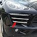 Generic Fit For Porsche Macan 2014 2015 2016 2017 Matte Front Corner Mesh Grill Molding Cover Trim