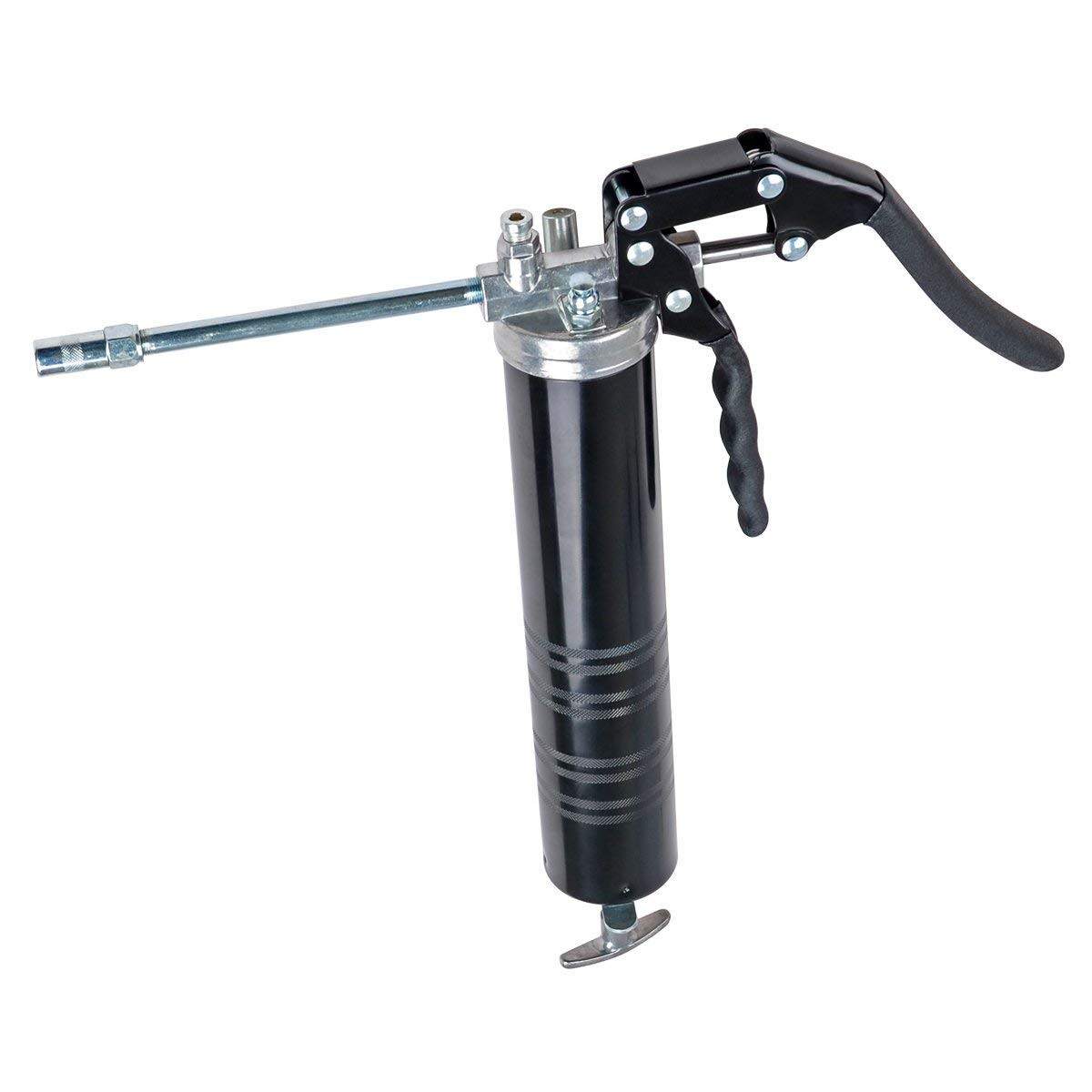GreaseTek Premium Pistol Grip Grease Gun with 18" Hose and Extension