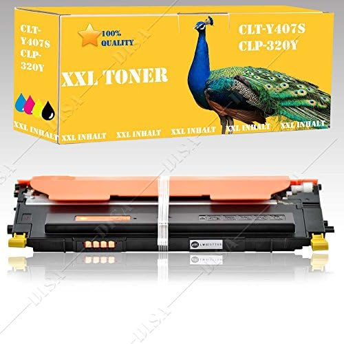 1 x Yellow Toner Cartridges Compatible with Samsung Y407S CLX-3180 CLX-3185 CLX-3185FN Disa