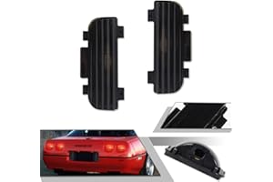 GTINTHEBOX 2PCS Smoked Lens Tailgate Reverse Backup Lights Lamps Housing Assembly for 1984-1990 Corvette C4