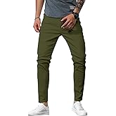 HUNGSON Mens Slim Fit Jeans Skinny Stretch Denim Pants for Men Straight Fit