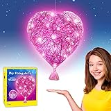3D String Art Crafts for Kids DIY LED Heart Lantern