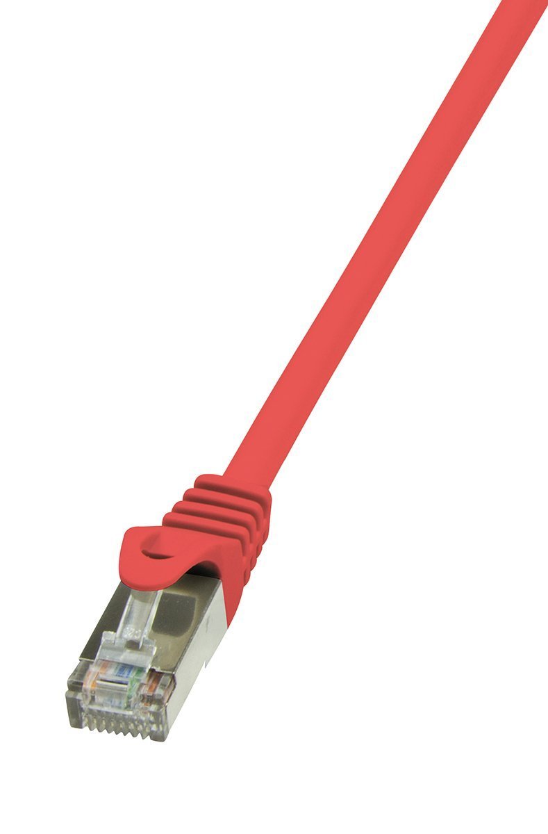 LogiLink CP1074S CAT5e F/UTP Patch Cable, Extra Long Ethernet Cable, 5 Meter Length, Red