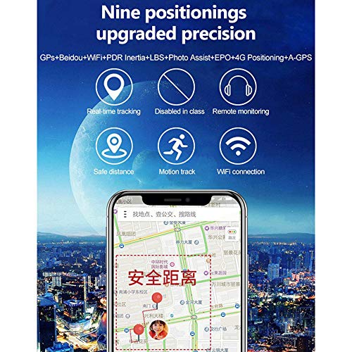 Goglor Kids Smartwatch Phone, Childrens Waterproof SOS Call GSM Sim Touch Screen 4G Smart Tracker Watch, Support WeChat Video Voice Chat/Game/APP Download/Camera/GPS/Lbs/WiFi for Kids Boys and Girls