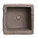 Small Decorative Gray Cement Textured Square Succulent Plant Pot with Water Draining Dish - MyGift
