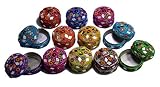 Amazing India A Set Of 12Pcs Mirror Work Beaded Multi Jewellery Boxes 2.3 Inches Width Multi Color