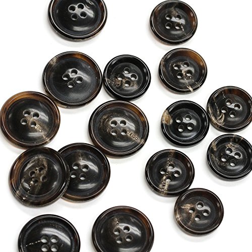Set of 12 Casual Dark Brown Suit or Coat Buttons