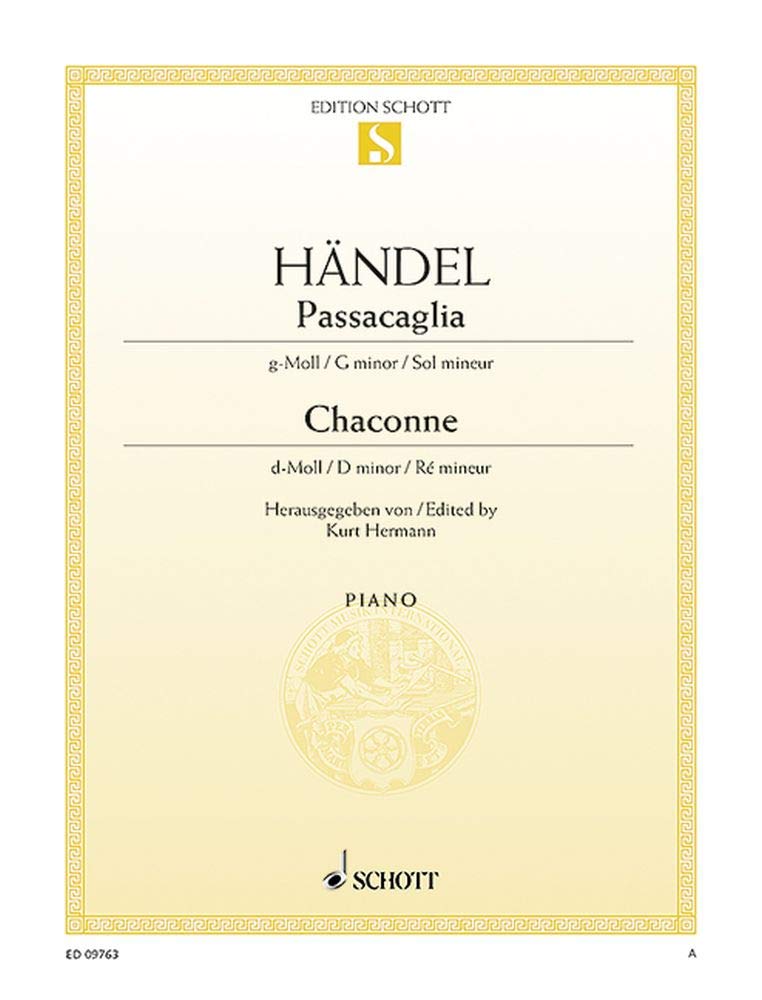 Passacaglia G minor / Chaconne D minor: piano.