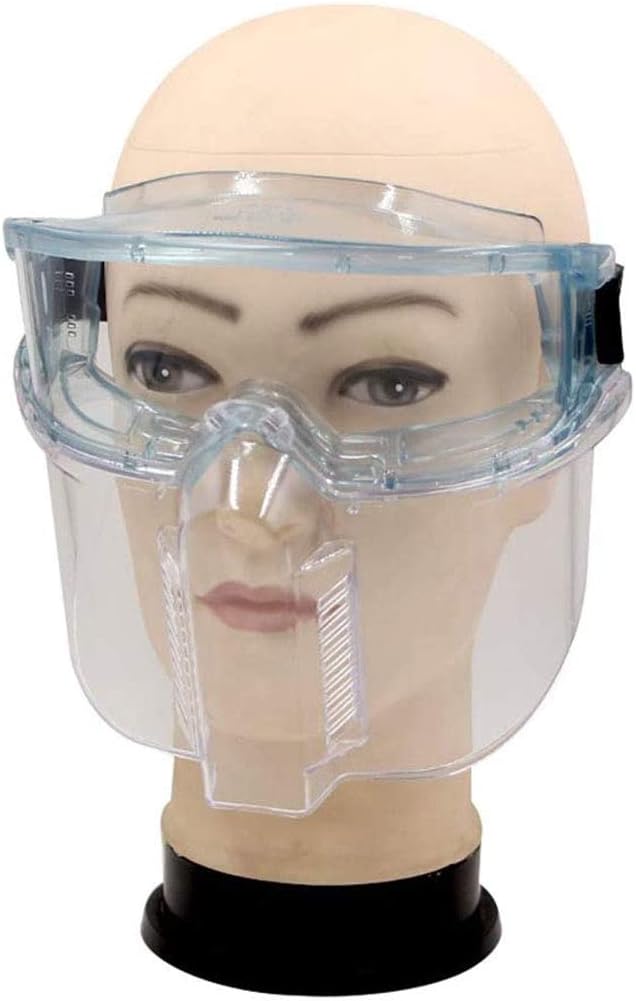 WZYJ Detachable Protection Eyewear, Anti- Fog, Anti-Splash Clear Safety Face Shield, for Home, Medical, Lab, Workplace - Unisex