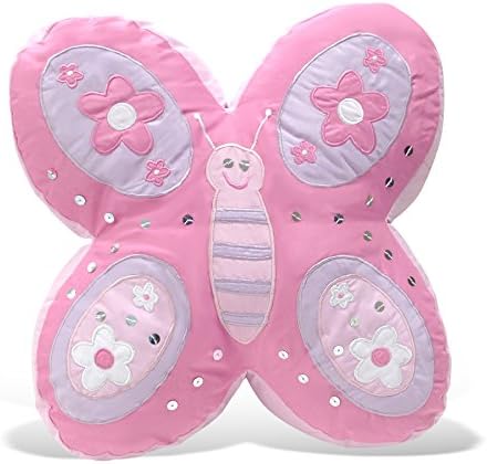 Beco Home Children's Collection: Decorative Accent/Throw Pillow, Pink Butterfly