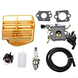 Carbhub C1M-EL37B Carburetor For Husqvarna 445 445E 450 450E Gas Chainsaw With Air Filter Tune Up Kit