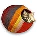 Walking Palm Felted Wool Cat Cave Bed (Western Sunset)