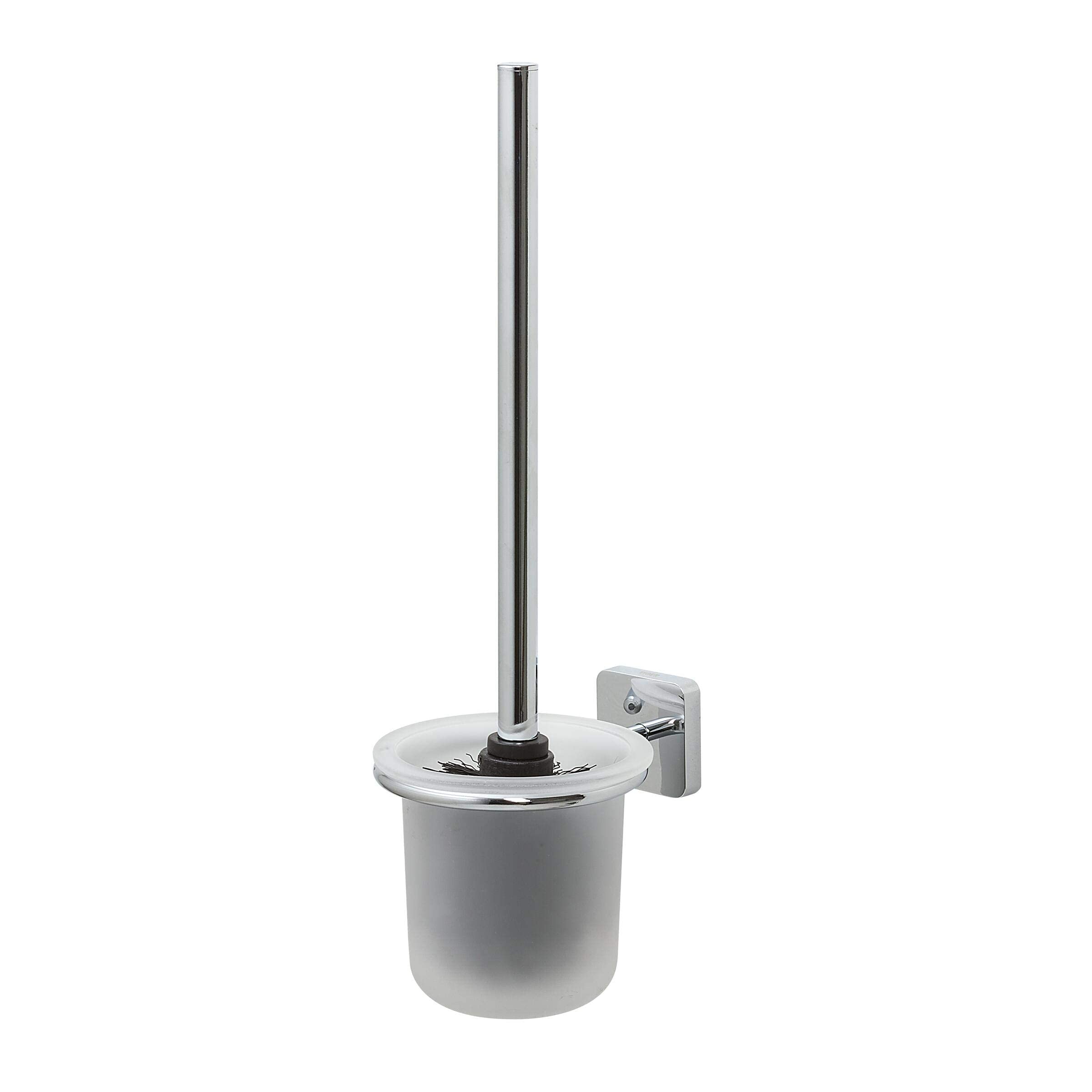 Tiger Onu Toilet Brush and Holder, Stainless Steel, Chrome, 11 x 37.7 x 14.1 cm