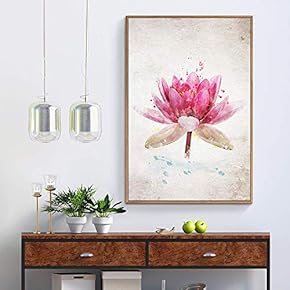 Floating Framed Canvas Wall Art for Living Room, Bedroom Vintage Flower Abstract Colorful Painting Canvas Prints for Home Decoration Ready to Hang - 16x24 inches