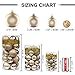 KI Store Champagne Christmas Balls 34pcs 1.57-Inch Small Christmas Tree Decoration Ornaments for Xmas Tree Holiday Wreath Garland Decor Ornaments Hooks Included
